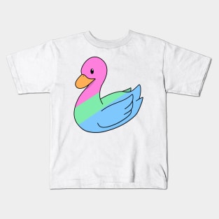 Pastel Polysexual Duck Kids T-Shirt